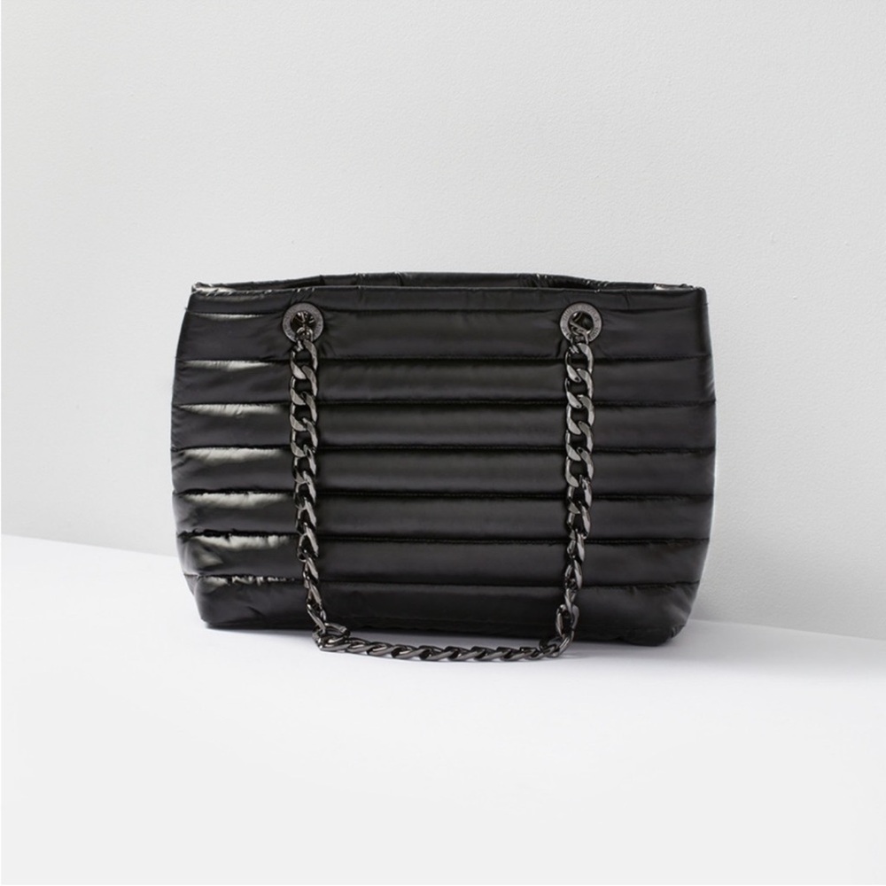 NWT Think Royln Nell Quilted Black Tote Bag
